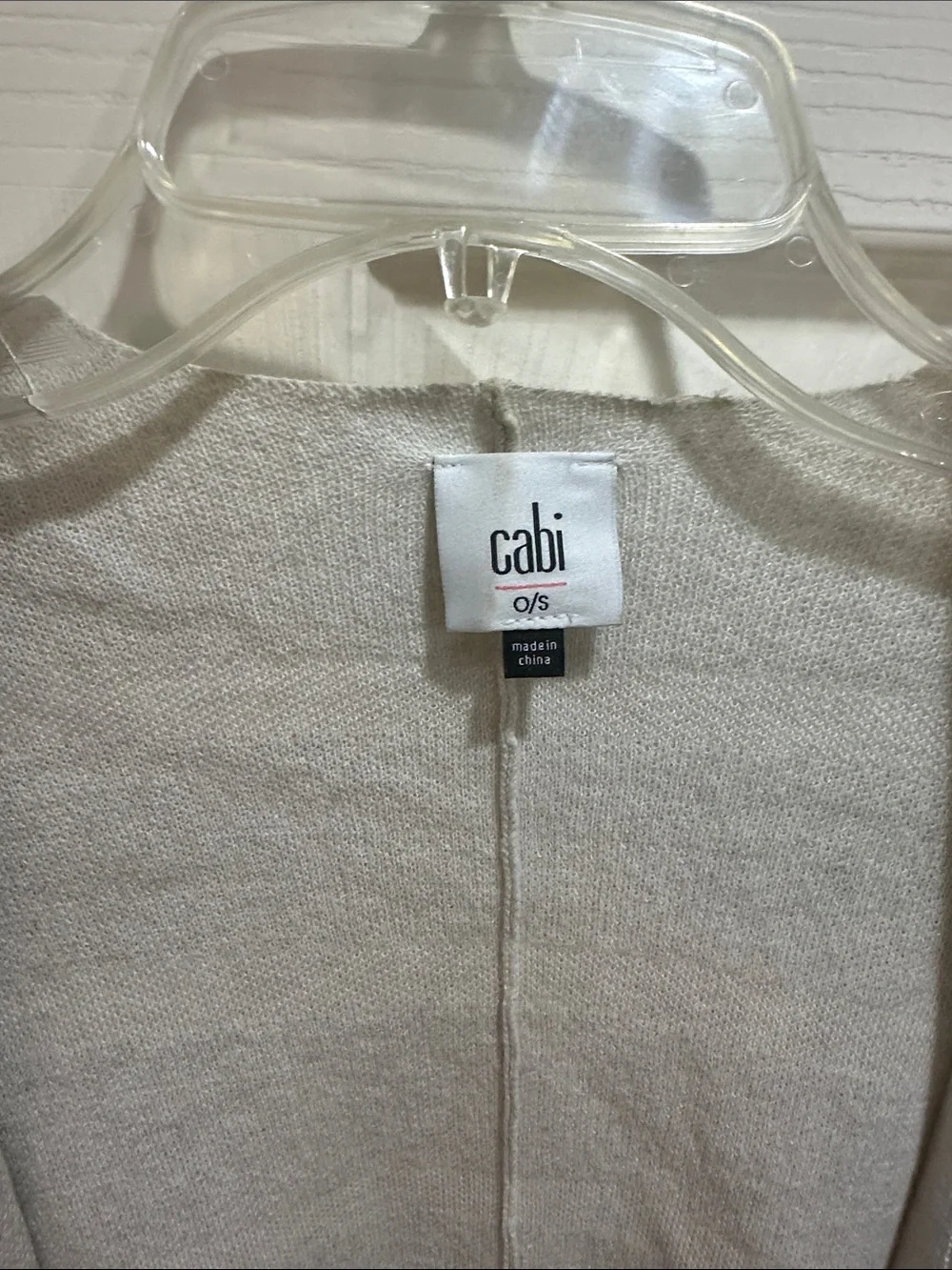 Cabi Fringe Poncho Wrap Shawl - Neutral Cream Striped